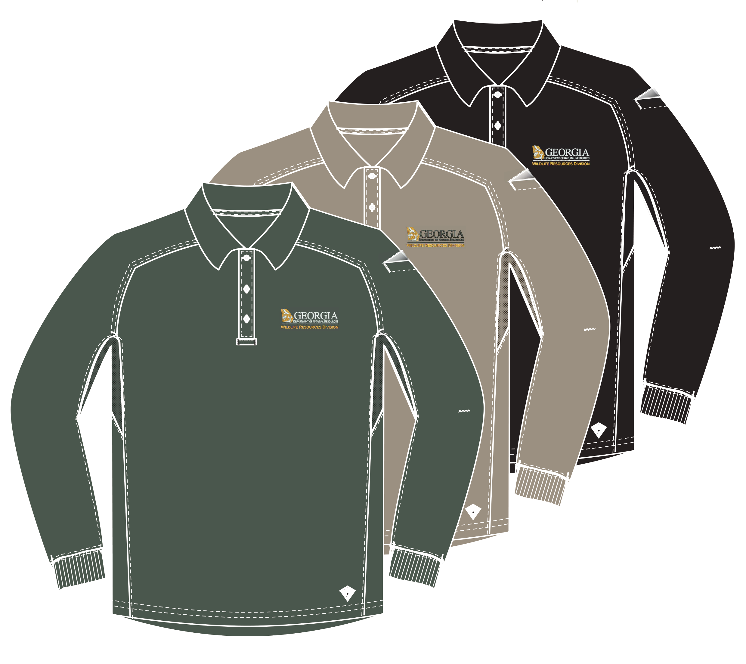 GDNR Women's Perf. LS Polo, Black - Image 4